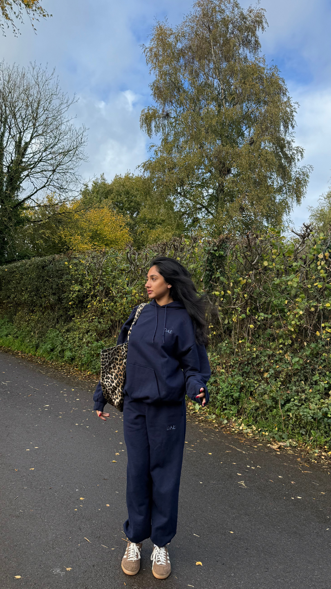 Navy Blue hoodie, women’s premium oversized fit