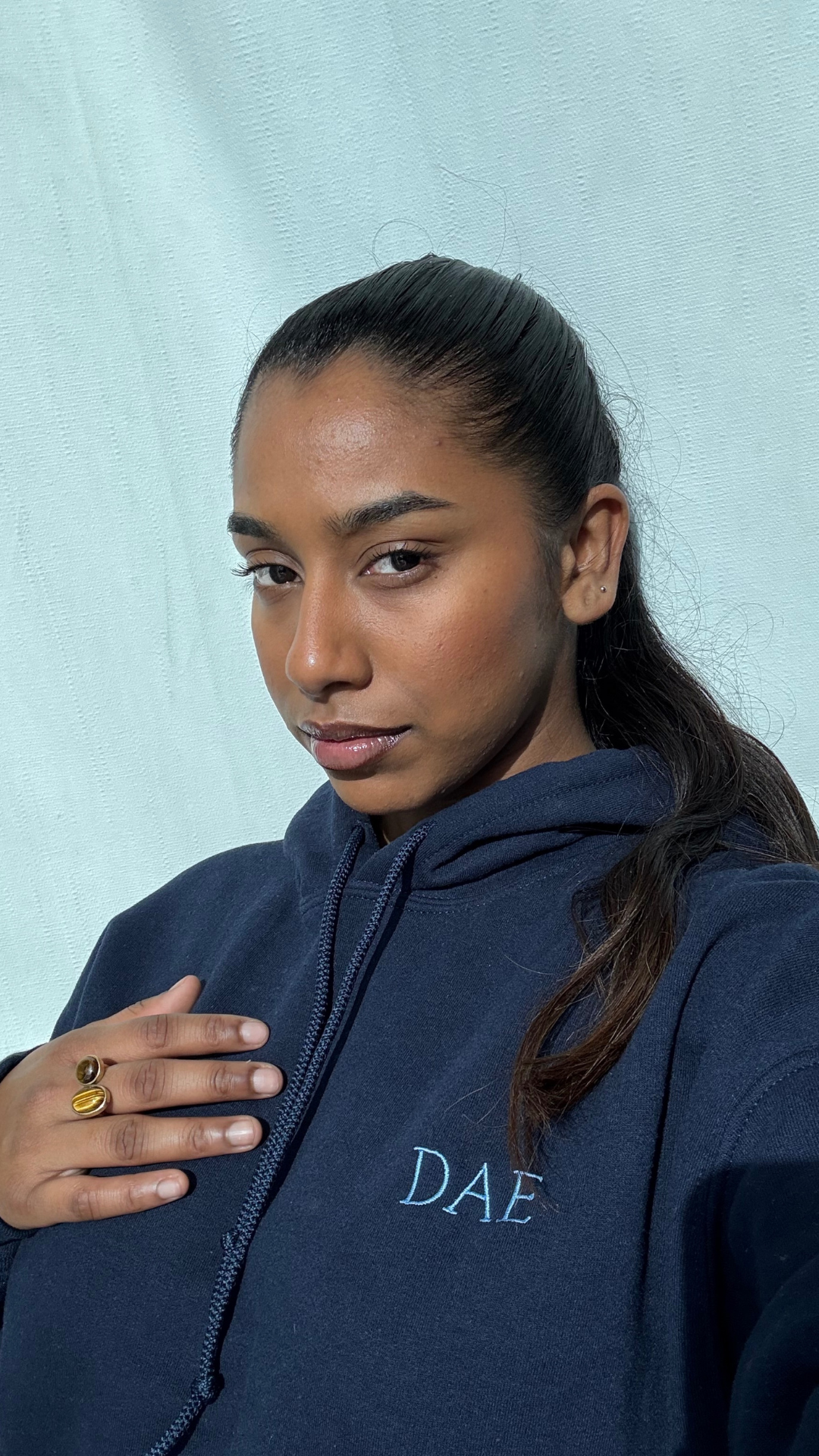 Navy hoodie women’s premium oversized fit