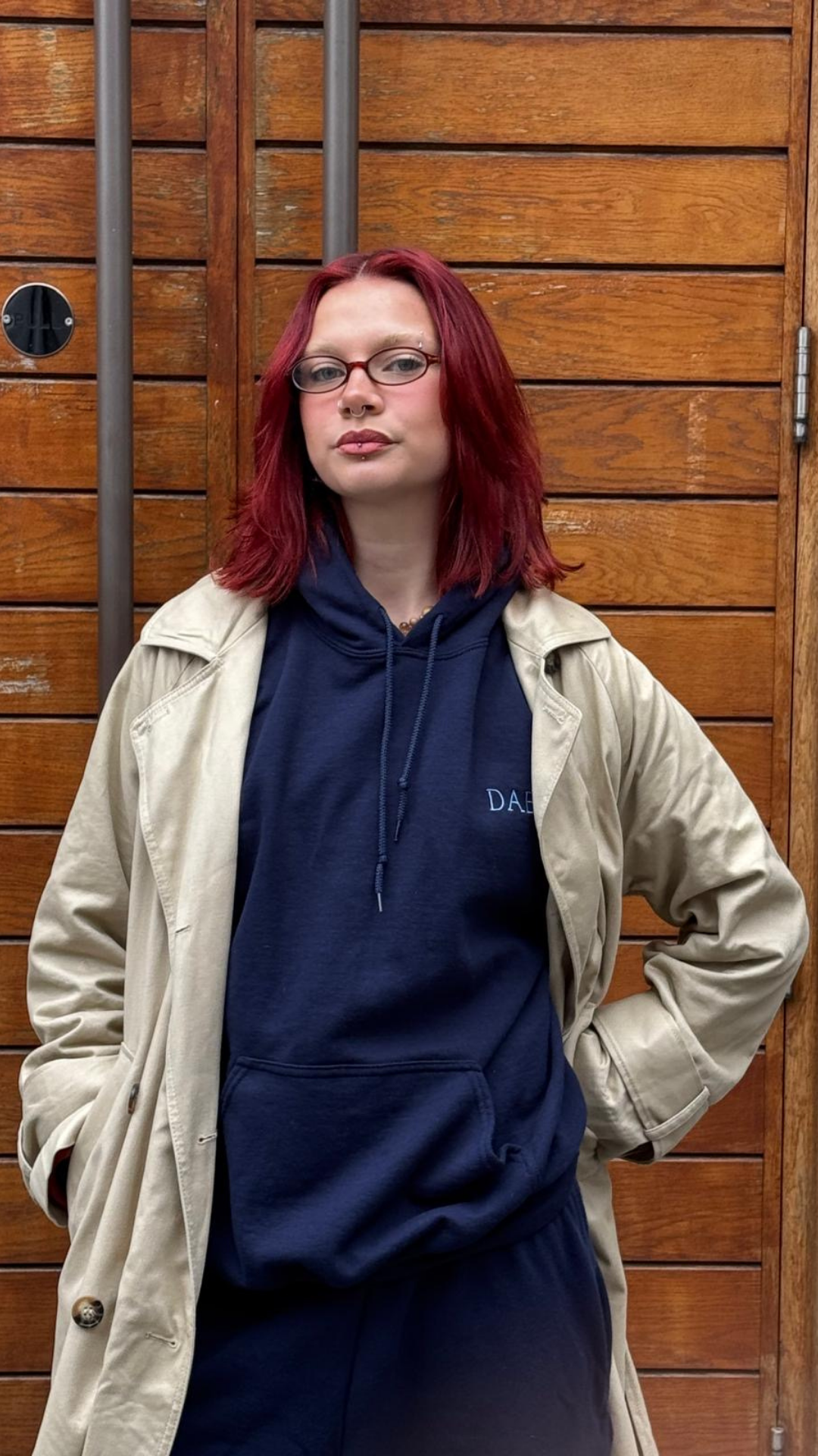 Navy hoodie women’s premium oversized fit