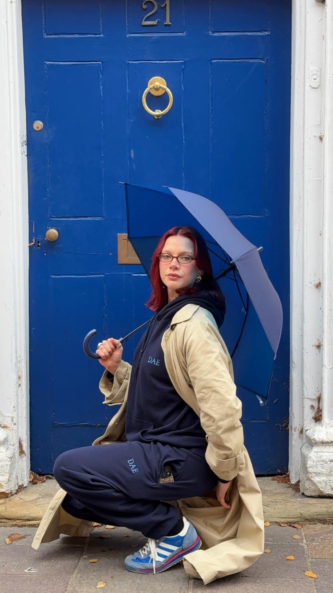 Navy Blue hoodie, women’s premium oversized fit