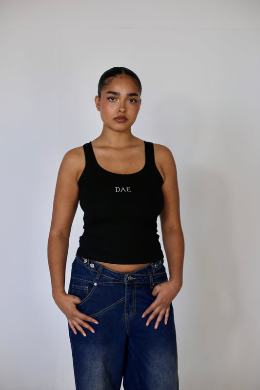 Black tank top, soft black tank top 