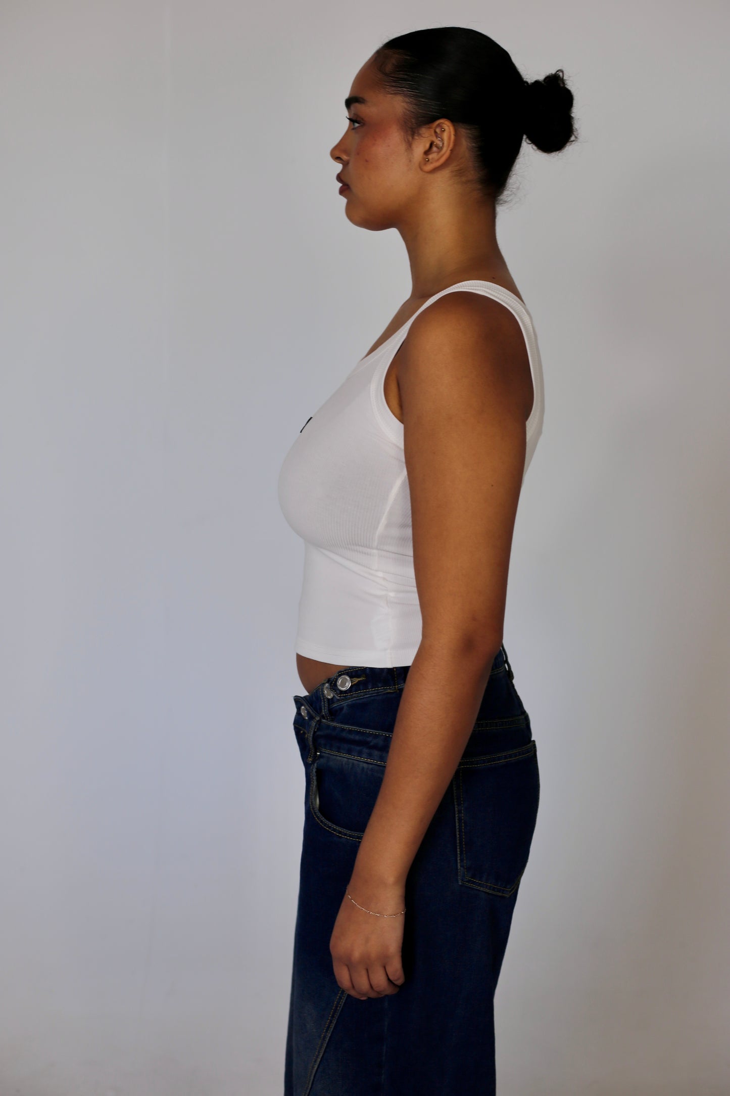 Soft white tank top, logo tank top, white tank top