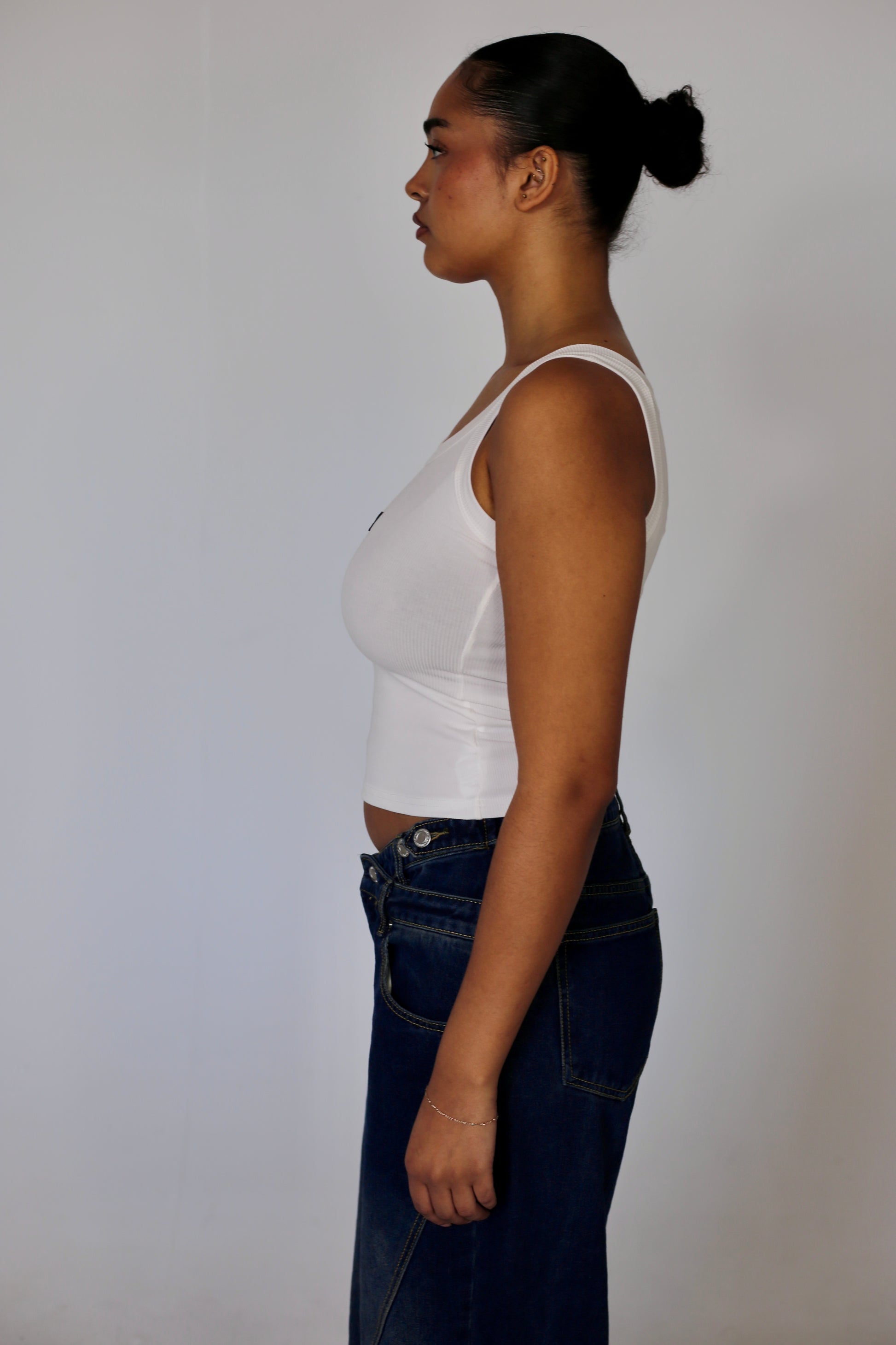Soft white tank top, logo tank top, white tank top